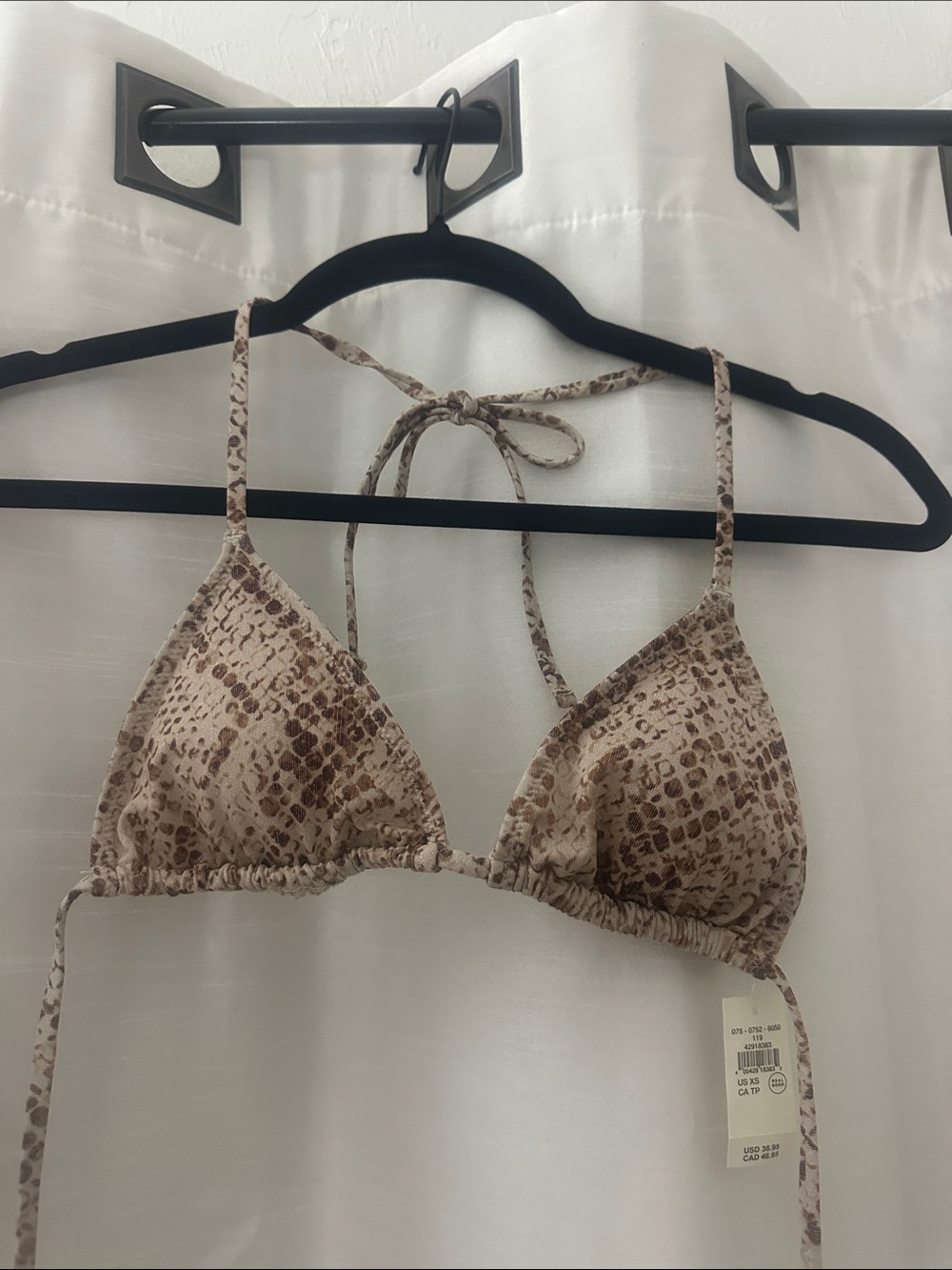 Aerie Triangle Snake Print Bikini Top - Women’s Swim